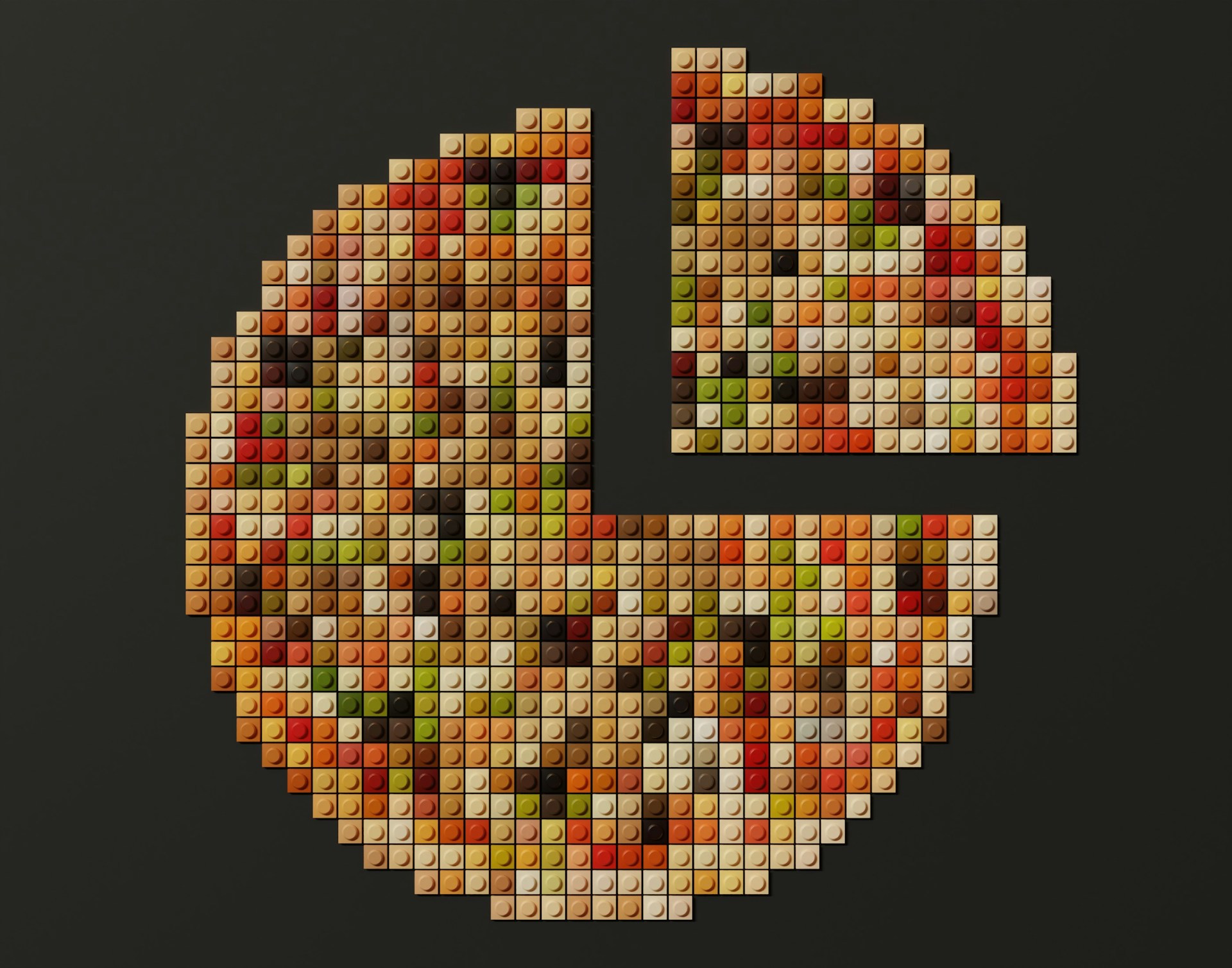 Pizza im Pixelstil