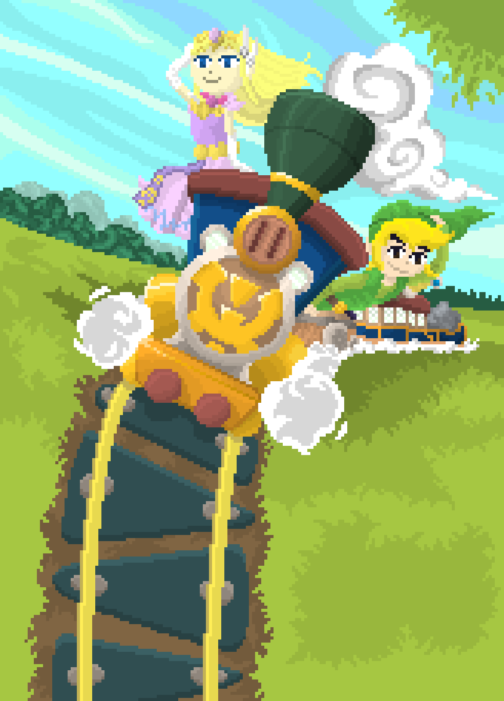 PixelArt eines Zuges