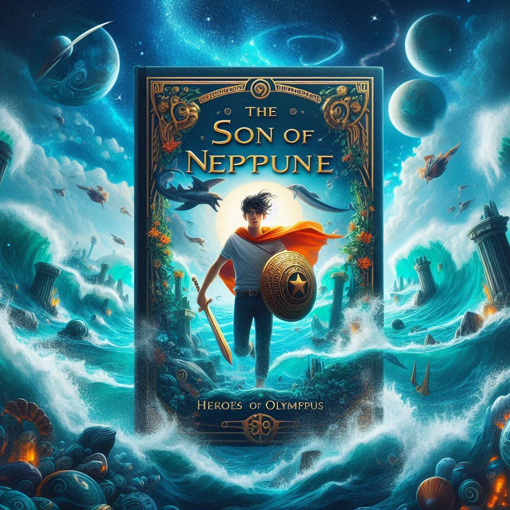 AI Cover from the Book The Son of Neptune