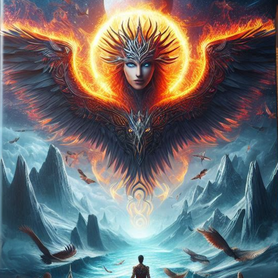 AI Cover from the Book The Throne of Fire