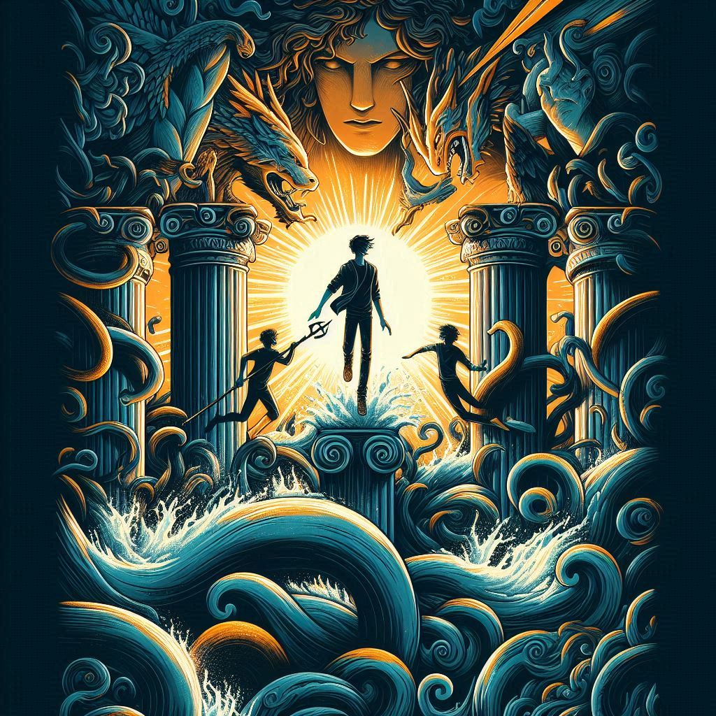 Percy and Anabeth falling into Tartarus Fanart!