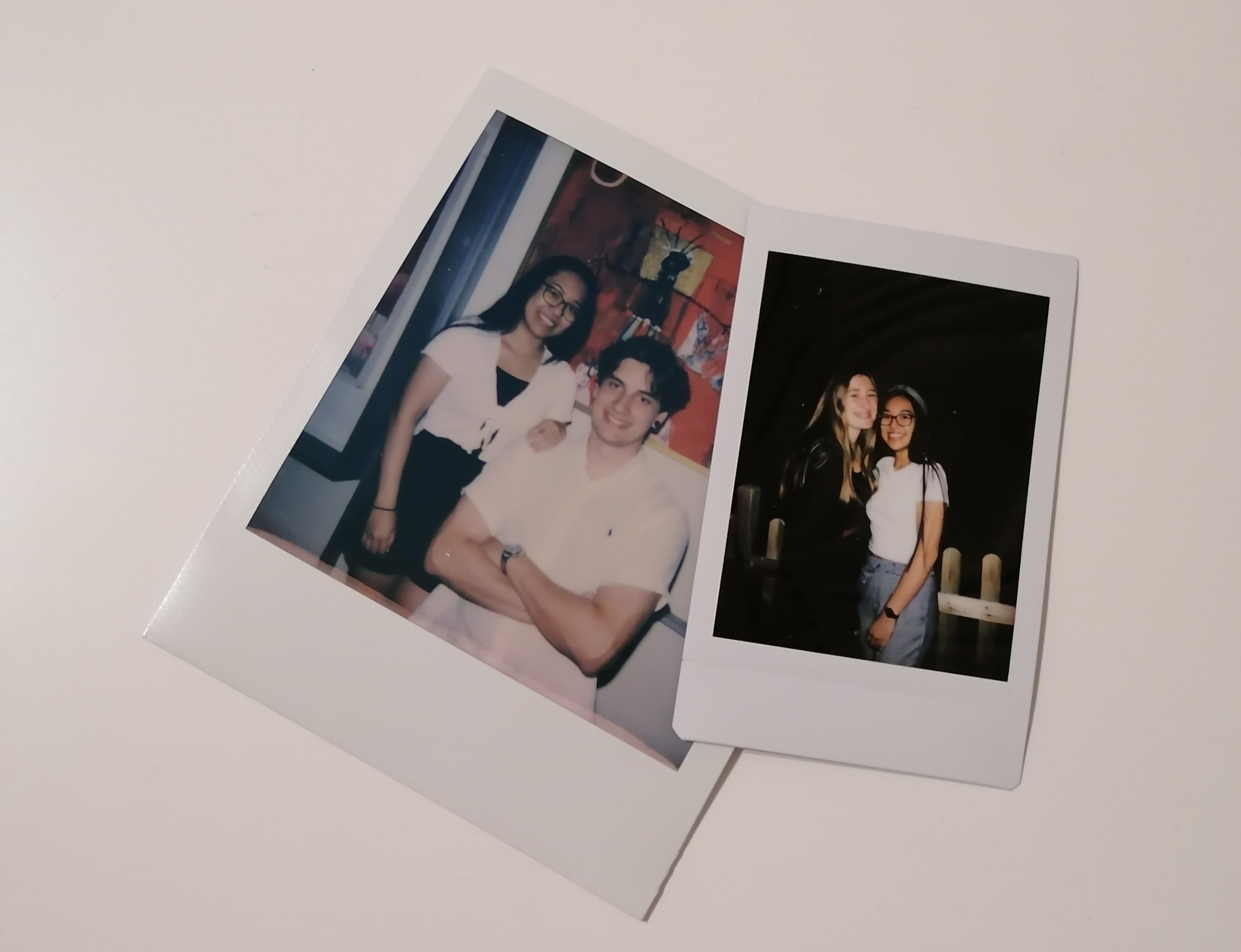Two polaroid pictures