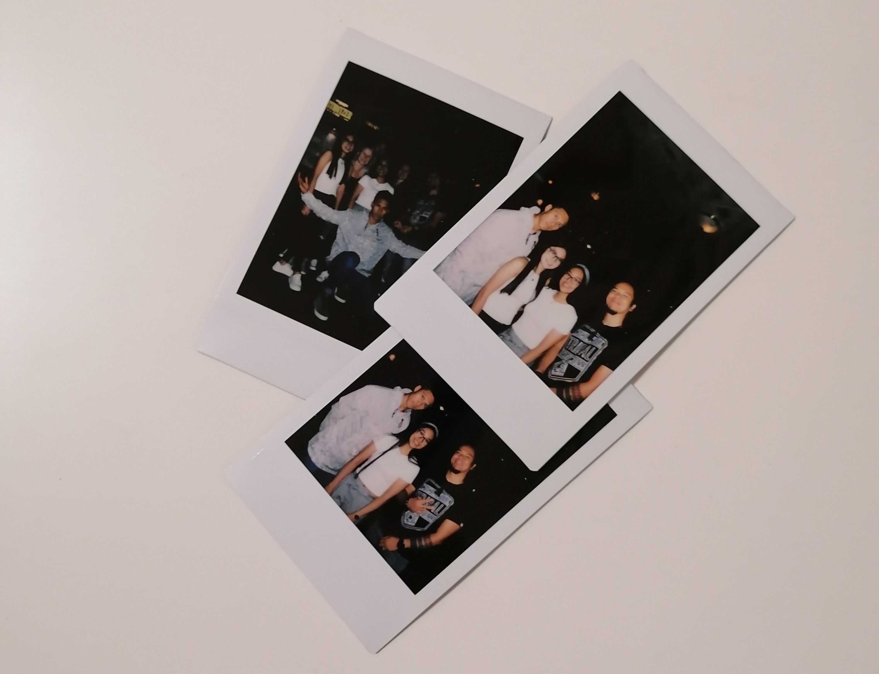 Three polaroid pictures