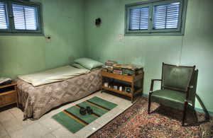 Interior of David Ben Gurion's hut in Sde Boker