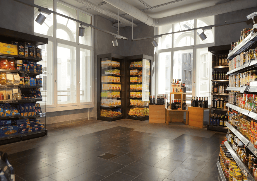 Merkur Wien Ladenfläche