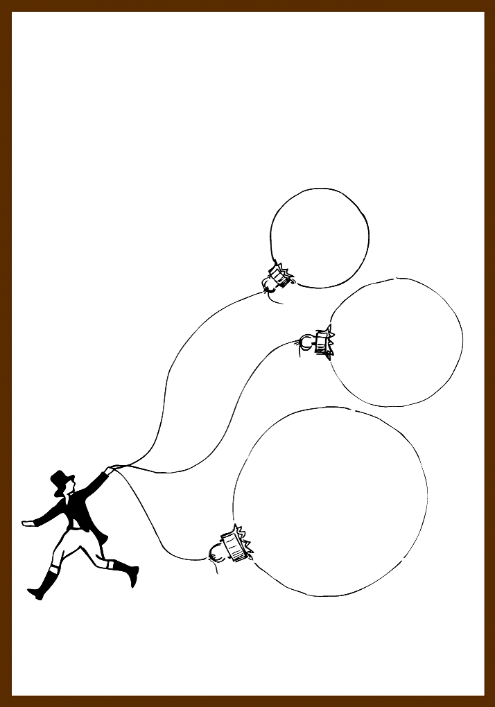 Hermes Schaufenster Xmas Illustration