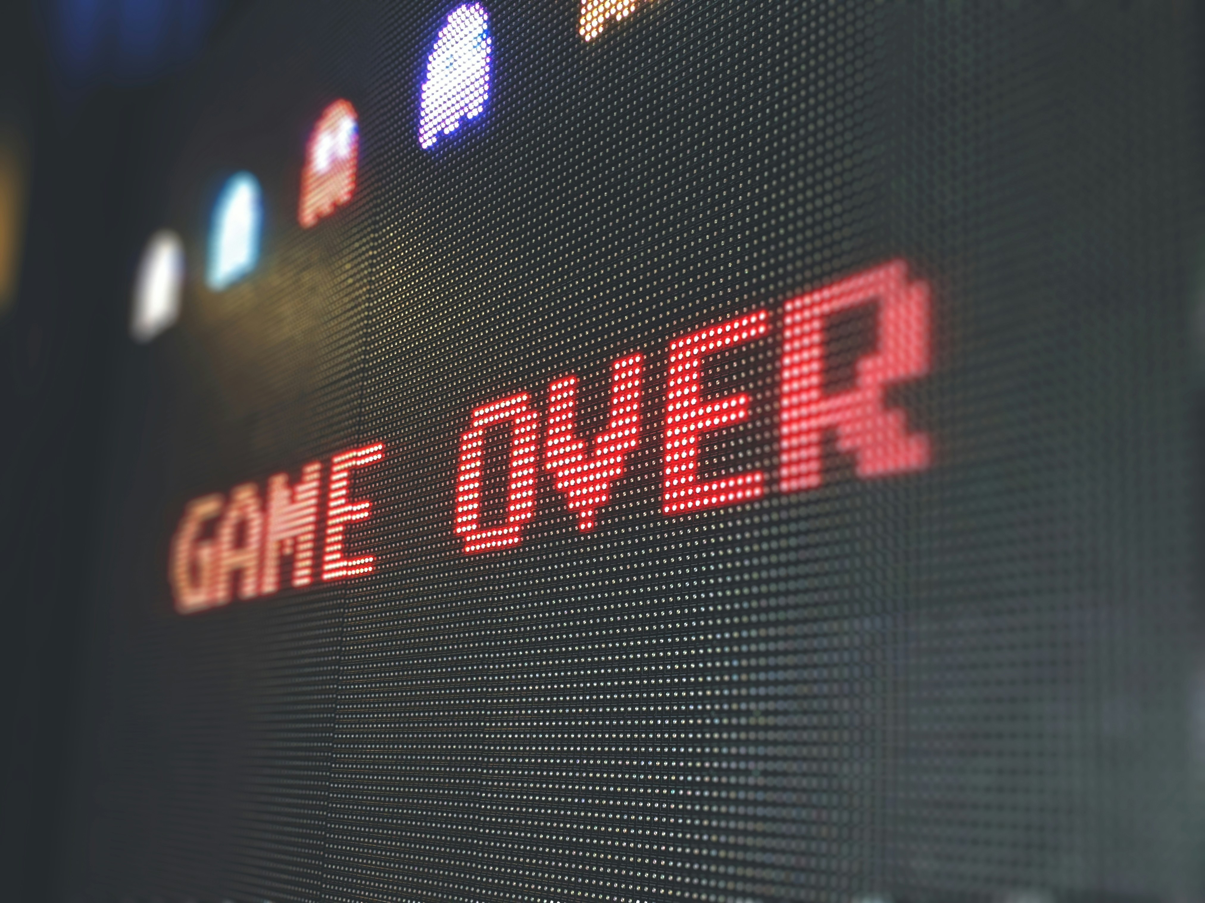GameOver screen (scource: unsplash.com)