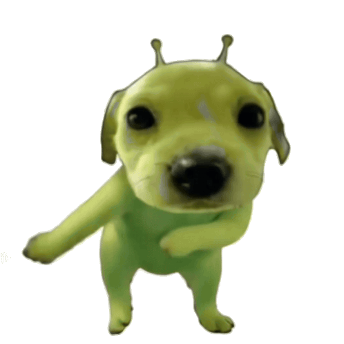 dancing alien dog